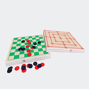 Jogo 5 Em 1 Tabuleiro Xadrez Dama Trilha Ludo Jogo Da Velha