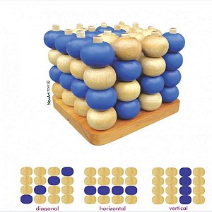 Jogo da Velha Tridimensional - NewArt - Brinquedo Educativo