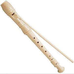 Flauta Doce Soprano Germânica Bege - Vibratom - Musicalização