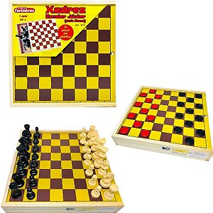 Conjunto jogos 5 em 1 dama jogo da velha ludo trilha xadrez em