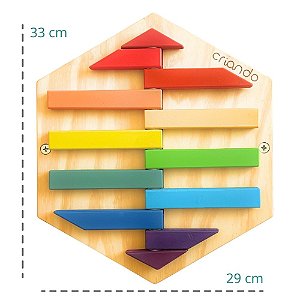 Painel Sensorial Colmeia - Barras Horizontais