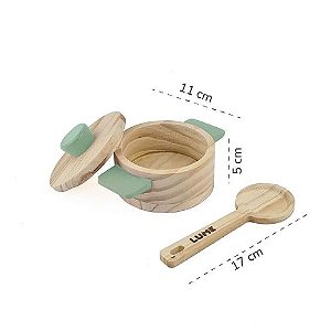 Minicozinha - Panela e Colher de pau (VERDE)