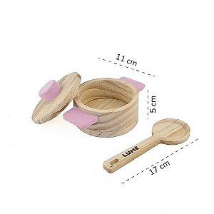 Minicozinha - Panela e Colher de pau (ROSA)