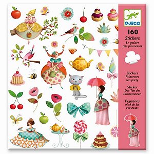 160 Adesivos - Cha de Princesa