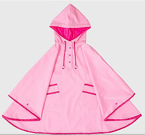 Capa De Chuva Lisa Rosa Claro TAM: M