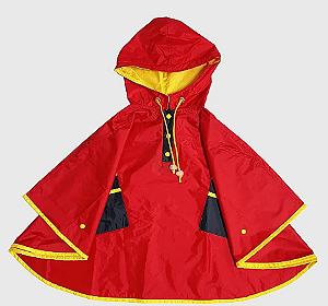 Capa De Chuva Lisa Triple Color Vermelha TAM: M