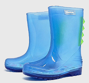 Galocha Slim Dino Transparente/ Azul TAM: 29/30
