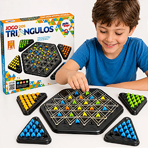Jogo dos Triângulos Pakitoys Raciocínio Lógico Infantil