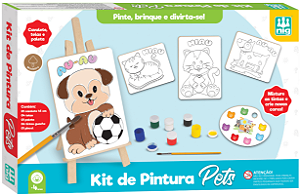Kit de Pintura Pets NIG Cavalete e Telas de Madeira