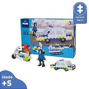 Plus-Plus Mini 3em1 Polícia Basic Brinquedo Montar 480