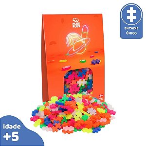 Plus-Plus Box Mix Neon Mini Brinquedo de Montar 300pcs