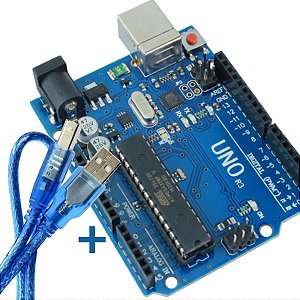 Arduino Uno R3 Atmega328 Chip em DIP - Com Cabo Usb
