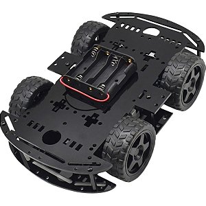 Kit Chassis 4Wd Robo Para Arduino - Preto