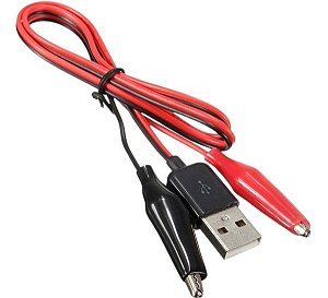 Cabo de Testes USB Macho com Garras Jacaré - 60cm