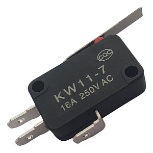 Chave Micro Switch KW11-7-3 3T 16A Haste 27mm
