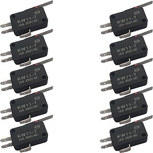 Chave Micro Switch Kw11-7-3 3t 16a Haste 27mm - 10 Peças (1269)