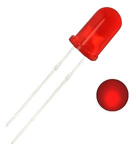 Led Difuso Vermelho 5mm - 100 Peças
