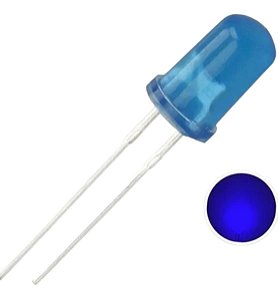Led Difuso Azul 5mm - 100 Peças
