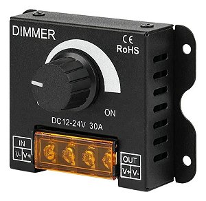 Módulo Dimmer 12/24V 30A Pwm Controlador Fita De Led Iluminação