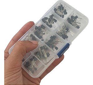 Kit 200 Transistores 10 Valores Com Case Caixa Organizadora