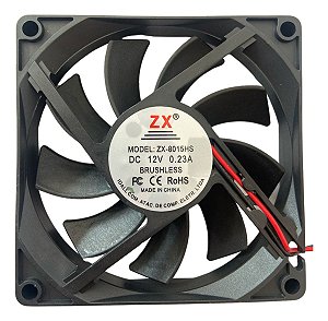 Micro Ventilador Cooler Ventoinha 80x80x15mm 12v Com Fio Para Arduino