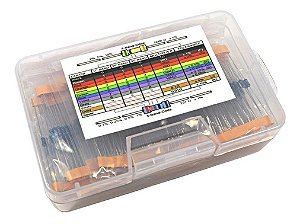 Kit de Resistores CR25 1/4W Precisão 1% - 525 Peças Sortidas para Eletrônica,