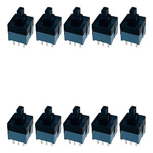 Chave Botão 8,5x8,5mm Sem Trava - 10 Peças Para Projetos