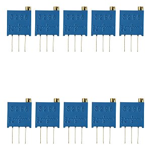 Trimpot Multivoltas Vertical 100k 3296 Kit 10 Peças Para Projetos