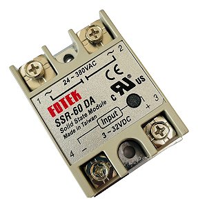 Rele De Estado Solido Ssr-60Da 60A 380V 3-32V - Fotek