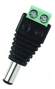 Plug P4 Macho com Borne de Parafuso para Alimentação CFTV Fontes 12V Câmeras LED e Equipamentos Eletrônicos