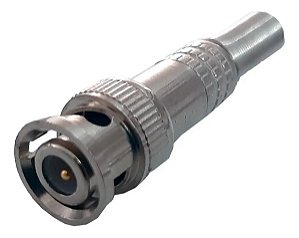 Conector BNC Macho com Mola e Parafuso para CFTV Câmeras de Segurança