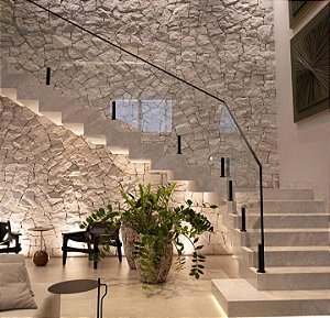 Pedra Moledo Branca Mármore Travertino