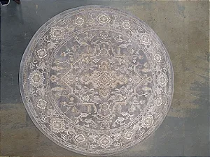 TAPETE ANTIQUE CLASSIC REDONDO 2,35 DES 05 CINZA