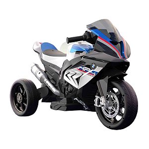 Mini Moto Elétrica Infantil Triciclo Criança Motorizado Azul