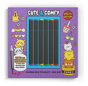 Cute & Comfy - Coloring Book For Adults - Bold Easy - Special Edition