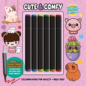 Cute & Comfy - Coloring Book For Adults - Bold Easy - Special Edition