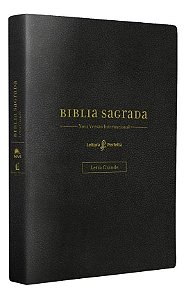 Bíblia Nvi, Couro Soft - Letra Grande, Com Espaço Para Anotações, Leitura Perfeita - Preta