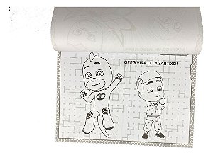 Pj Masks - Prancheta Para Colorir Com 1500 Adesivos