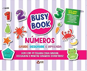 Busy Book Números Grude, Desgrude E Aprenda