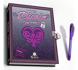 Diário Secreto com Caneta Mágica (Capa preta)