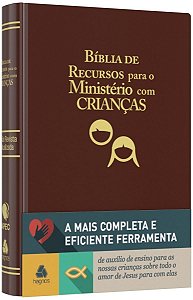 Bíblia de Recursos para o Ministério com Crianças - APEC - Luxo PU Marrom