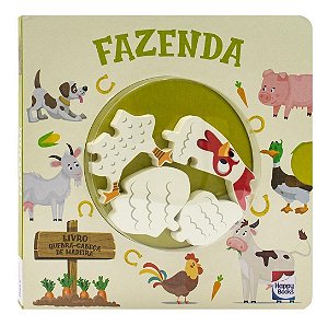 Livro Quebra-Cabeça de Madeira - Fazenda