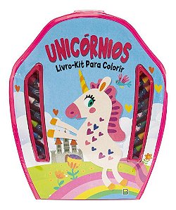 Livro-Kit Para Colorir - Unicórnios