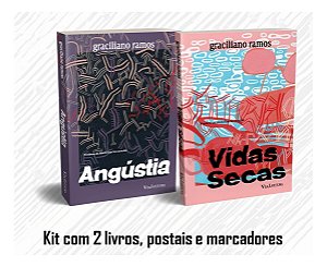 Kit - Graciliano Ramos - Vidas Secas + Angústia + Postais e Marcadores