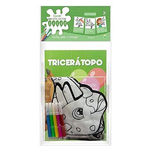Fazendo Arte Com Balão! - Atividades & Colorir: Tricerátopo