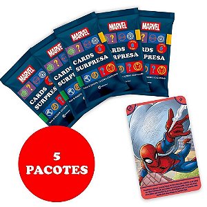 Kit Cards Marvel - Com 5 Pacotes