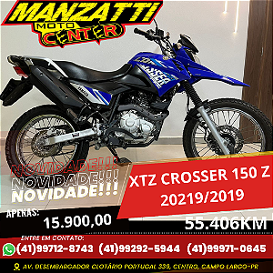 Yamaha XTZ 150 Crosser Z ABS 2022 Azul, KM Motos