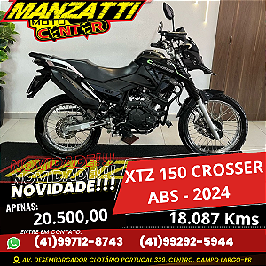 Moto Yamaha XTZ 150 Crosser S ABS Preta 2024