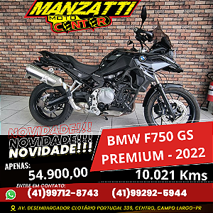 Moto BMW F750 GS Premium Triple Black Preta 2022 - EQUIPADA