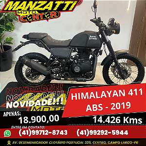Moto Royal Enfield Himalayan 411cc ABS Preta 2019 - Customizada